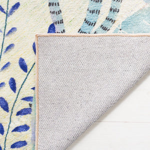 Safavieh Door And Kitchen Mat 376 Power Loomed Washable Rug Fuchsia / Turquoise DKM376R-4