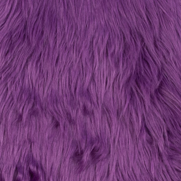 English Elm Calvin Retro Purple Accent Chair - Cozy Shaggy Faux Fur Upholstery for Stylish Comfort Anywhere DL-15-GG