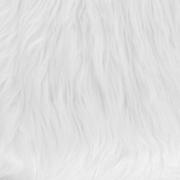 English Elm Cody Shaggy Faux Fur White Accent Chair - Cozy Kids Chair for Playrooms, Reading & Fun Activities DL-DA2018-1-W-GG