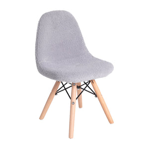 English Elm Zula Kid's Cozy Modern Padded Armless Accent Chair with Beechwood Legs for Playroom or Bedroom Gray DL-DA2018-2-GY-GG