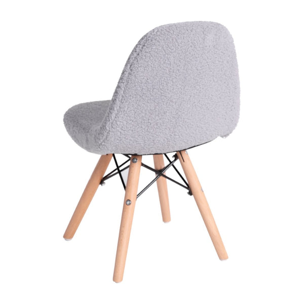 English Elm Zula Kid's Cozy Modern Padded Armless Accent Chair with Beechwood Legs for Playroom or Bedroom Gray DL-DA2018-2-GY-GG