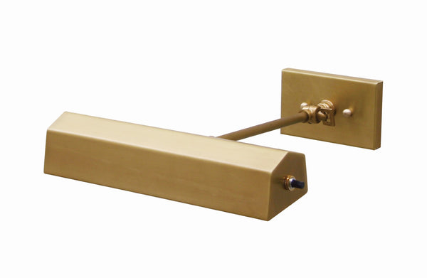 House Of Troy Direct Wire 10" Library Lamp - Elegant Swing Arm Light For Bookshelves, Perfect For Cozy Reading Spaces Weathered Brass Metal Dl10-wb