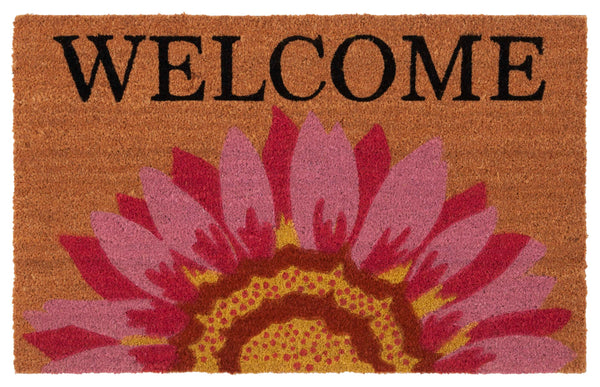 Safavieh Welcome Hand-tufted Coir Accent Rug With Floral Design - Durable Natural Entryway Mat For Home Decor Natural 60% Coir,40% Pvc Dmts238b-2