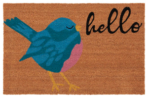 Safavieh Hello Bird Coir Mats 239b Natural Accent Rug – Hand-tufted Eco-friendly Welcome Mat For Any Space Natural 60% Coir,40% Pvc Dmts239b-2