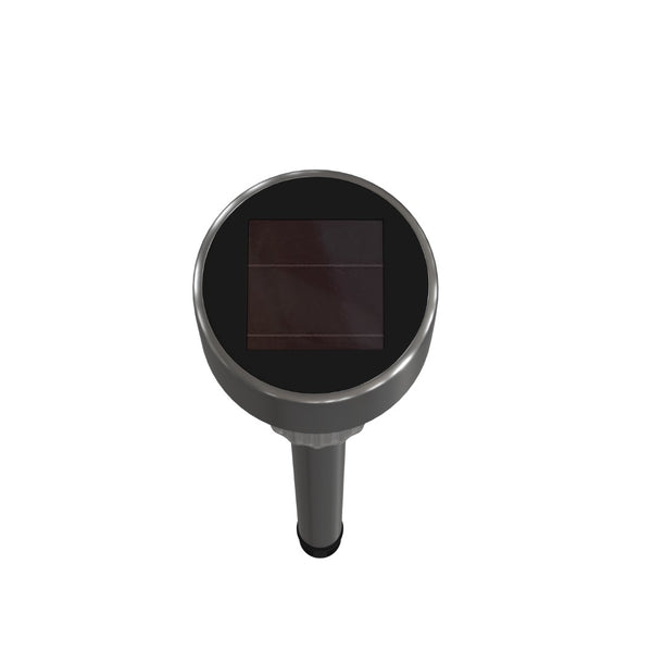 English Elm Hartford 12 Pack LED Solar Lights – Weather-Resistant Outdoor Stake Lights for Pathways & Gardens Stainless Steel DN-SL104-12-SS-GG