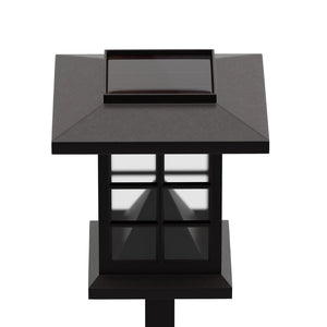 English Elm Halsey 8 Pack Lantern-Style Solar Lights for Outdoor Pathways, Gardens, and Yards - Weather Resistant Illumination Brown DN-SL106-8-BR-GG