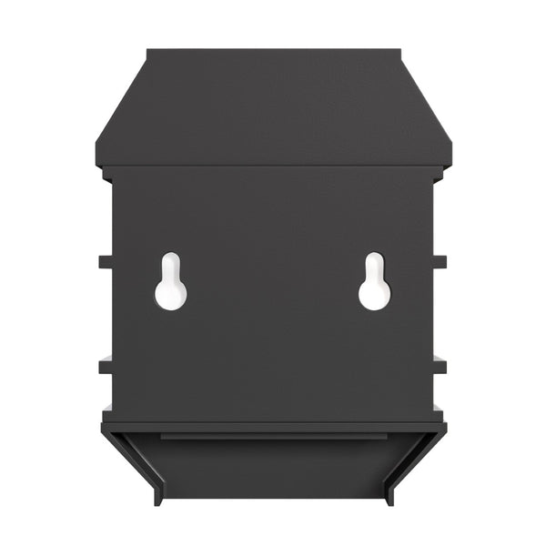 English Elm Holder 6 Pack Wall Mount LED Solar Lights - Elegant Outdoor Lighting for Decks, Fences & Stairs Black DN-SL108-6-BK-GG