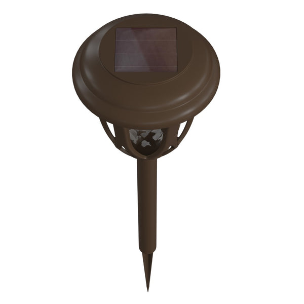 English Elm Hess 8 Pack Tulip Design LED Solar Lights - Elegant, Weather Resistant Outdoor Illumination for Gardens Brown DN-SL114-8-BR-GG