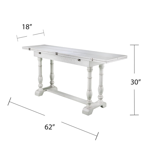 Safavieh Edenderry Farmhouse Trestle Table Converts From Slim Console To Six Seat Pine Dining DN0894