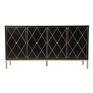 Safavieh Marradi Modern Sideboard With Diamond Door Panels Ash Birch Veneer Dining Storage DN1111930
