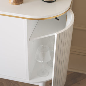 Safavieh Fenpatrick Buffet Sideboard Modern White Mdf Storage Cabinet For Dining Or Living Room DN1269730