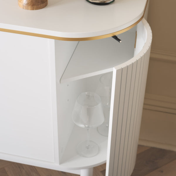 Safavieh Fenpatrick Buffet Sideboard Modern White Mdf Storage Cabinet For Dining Or Living Room DN1269730