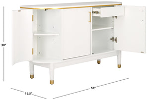 Safavieh Fenpatrick Buffet Sideboard Modern White Mdf Storage Cabinet For Dining Or Living Room DN1269730