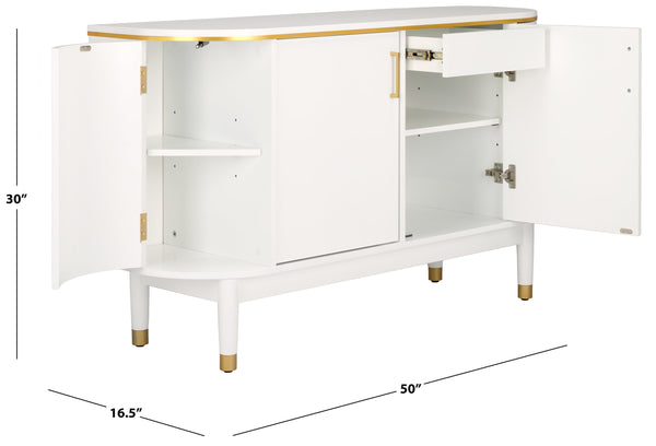 Safavieh Fenpatrick Buffet Sideboard Modern White Mdf Storage Cabinet For Dining Or Living Room DN1269730