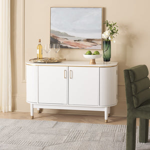 Safavieh Fenpatrick Buffet Sideboard Modern White Mdf Storage Cabinet For Dining Or Living Room DN1269730
