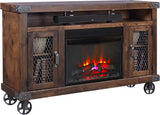 Industrial Ghost Black 62" Fireplace Console DN1901-GHT Aspenhome