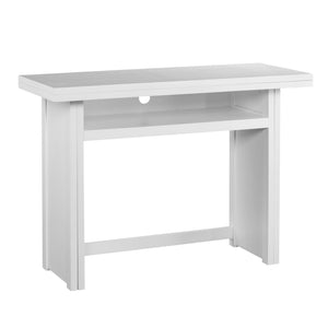 Safavieh Kempsey Gate Leg Convertible Dining Console With Media Shelf And Farmhouse Iron Base DN2974