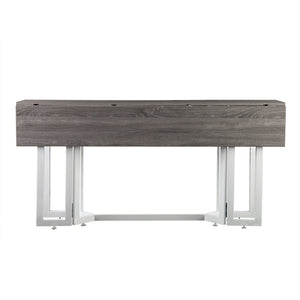 Safavieh Holly Martin Driness Convertible Drop Leaf Dining Table For Small Spaces With Gate Leg Design GREY DN7440