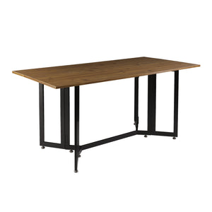 Safavieh Holly & Martin Driness Convertible Drop Leaf Dining Table With Iron Legs For Small Spaces DN7448