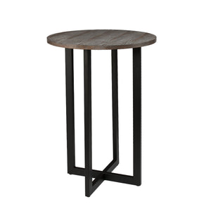 Safavieh Holly And Martin Danby Round Bar Table Ash Veneer Industrial Frame For Small Dining Spaces DN7563