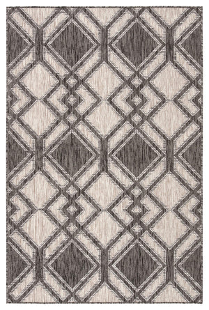 Jaipur Living Nikki Chu Jaipur Trellis Flatweave Polyester Indoor Outdoor Rug for Patio or Entryway Black / Ivory 2'X3'7" RUG143878