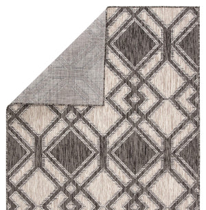 Jaipur Living Nikki Chu Jaipur Trellis Flatweave Polyester Indoor Outdoor Rug for Patio or Entryway Black / Ivory 2'X3'7" RUG143878