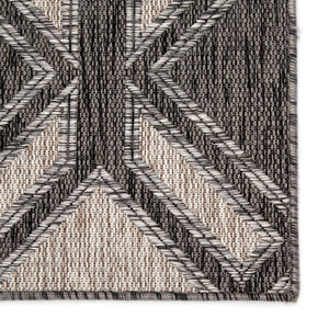 Jaipur Living Nikki Chu Jaipur Trellis Flatweave Polyester Indoor Outdoor Rug for Patio or Entryway Black / Ivory 2'X3'7" RUG143878