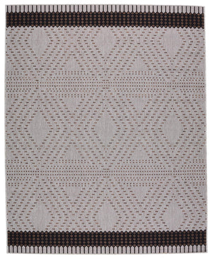 Jaipur Living Nikki Chu Jaipur Tirana Flatweave Polyester Indoor Outdoor Geometric Dot Border Rug 5'3"X7'6" RUG143868