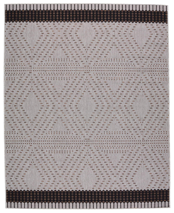 Jaipur Living Nikki Chu Jaipur Tirana Flatweave Polyester Indoor Outdoor Geometric Dot Border Rug 5'3"X7'6" RUG143868
