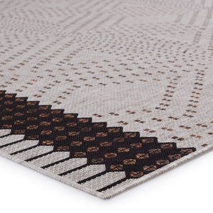 Jaipur Living Nikki Chu Jaipur Tirana Flatweave Polyester Indoor Outdoor Geometric Dot Border Rug 5'3"X7'6" RUG143868