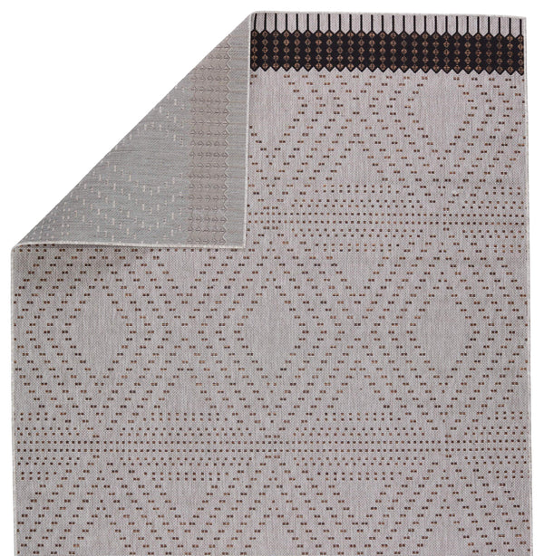 Jaipur Living Nikki Chu Jaipur Tirana Flatweave Polyester Indoor Outdoor Geometric Dot Border Rug 5'3"X7'6" RUG143868