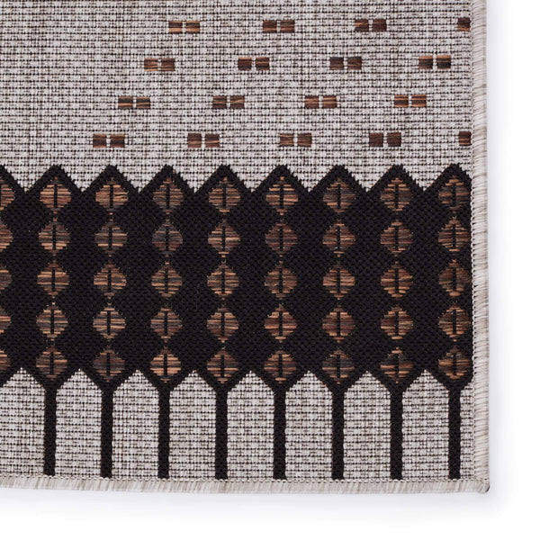 Jaipur Living Nikki Chu Jaipur Tirana Flatweave Polyester Indoor Outdoor Geometric Dot Border Rug 5'3"X7'6" RUG143868