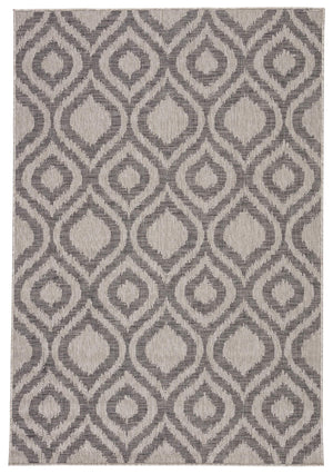 Jaipur Living Nikki Chu Jaipur Trellis Flatweave Polyester Outdoor Rug Ikat Gray Geometric Accent 2'X3'7" RUG143884