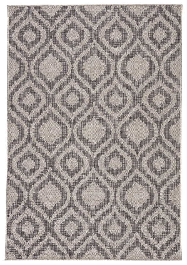Jaipur Living Nikki Chu Jaipur Trellis Flatweave Polyester Outdoor Rug Ikat Gray Geometric Accent 2'X3'7" RUG143884
