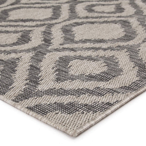 Jaipur Living Nikki Chu Jaipur Trellis Flatweave Polyester Outdoor Rug Ikat Gray Geometric Accent 2'X3'7" RUG143884