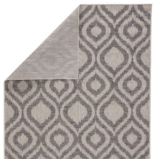 Jaipur Living Nikki Chu Jaipur Trellis Flatweave Polyester Outdoor Rug Ikat Gray Geometric Accent 2'X3'7" RUG143884