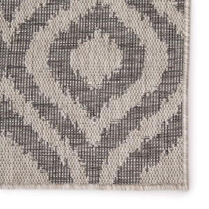 Jaipur Living Nikki Chu Jaipur Trellis Flatweave Polyester Outdoor Rug Ikat Gray Geometric Accent 2'X3'7" RUG143884