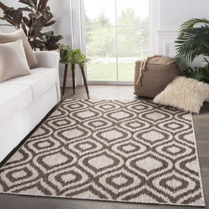 Jaipur Living Nikki Chu Jaipur Trellis Flatweave Polyester Outdoor Rug Ikat Gray Geometric Accent 2'X3'7" RUG143884