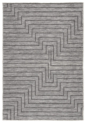 Jaipur Living Nikki Chu Jaipur Geometric Flatweave Polyester Indoor Outdoor Rug Tonal Gray Modern 2'X3'7" RUG144378