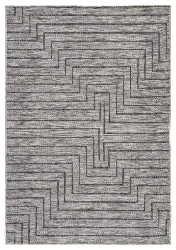Jaipur Living Nikki Chu Jaipur Geometric Flatweave Polyester Indoor Outdoor Rug Tonal Gray Modern 2'X3'7" RUG144378