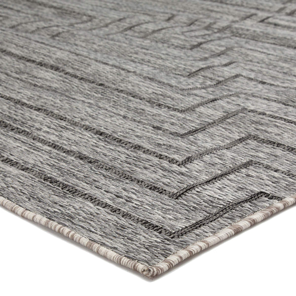 Jaipur Living Nikki Chu Jaipur Geometric Flatweave Polyester Indoor Outdoor Rug Tonal Gray Modern 2'X3'7" RUG144378