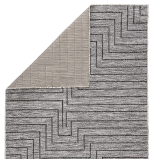 Jaipur Living Nikki Chu Jaipur Geometric Flatweave Polyester Indoor Outdoor Rug Tonal Gray Modern 2'X3'7" RUG144378