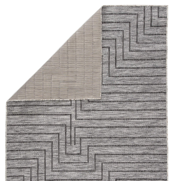 Jaipur Living Nikki Chu Jaipur Geometric Flatweave Polyester Indoor Outdoor Rug Tonal Gray Modern 2'X3'7" RUG144378
