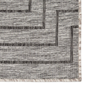 Jaipur Living Nikki Chu Jaipur Geometric Flatweave Polyester Indoor Outdoor Rug Tonal Gray Modern 2'X3'7" RUG144378