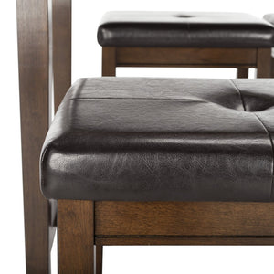 Safavieh Billy 5-Piece Pub Set: Stylish English-Inspired Dining Set With Upholstered Stools For Cozy Gatherings DNS9201A