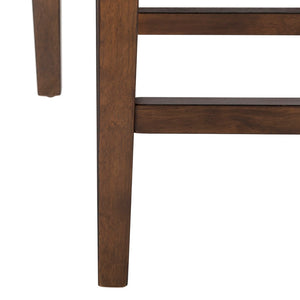 Safavieh Billy 5-Piece Pub Set: Stylish English-Inspired Dining Set With Upholstered Stools For Cozy Gatherings DNS9201A