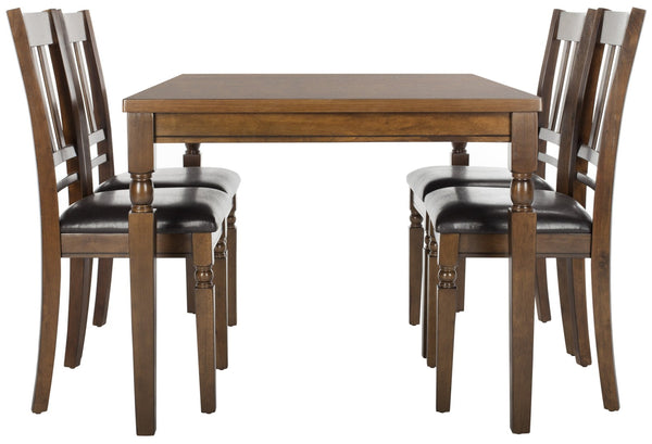 Safavieh Kodiak 5-Piece Traditional Dining Set - Light Oak Finish With Sturdy Mango Wood For Lasting Comfort DNS9204A