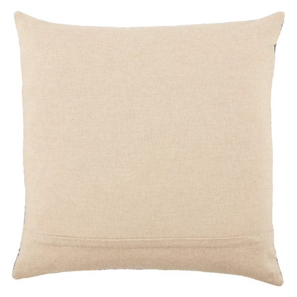 Jaipur Living Nikki Chu Jaipur Joyce Velvet Embroidered Geometric Throw Pillow Art Deco Square Accent Navy Down PLW103769