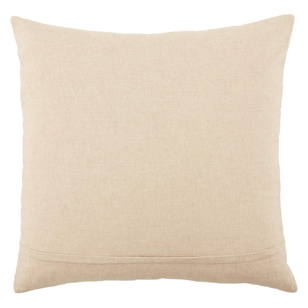 Jaipur Living Nikki Chu Jaipur Living Joyce Art Deco Velvet Cotton Throw Pillow Cover with Embroidery Ivory PLC102483