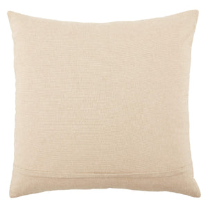 Jaipur Living Nikki Chu Jaipur Joyce Velvet Embroidered Geometric Throw Pillow Art Deco Square Accent Ivory Poly Fill PLW103785